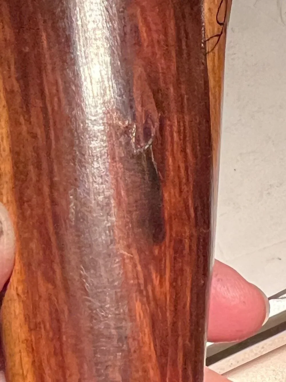 Signed Jamaican Wooden Vase W/ Hand-Painted Tropical Scene Signed 5.5" Handmade - Picture 10 of 10